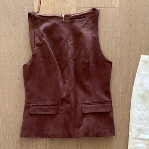 Zara Burgundy Sleeveless Blouse